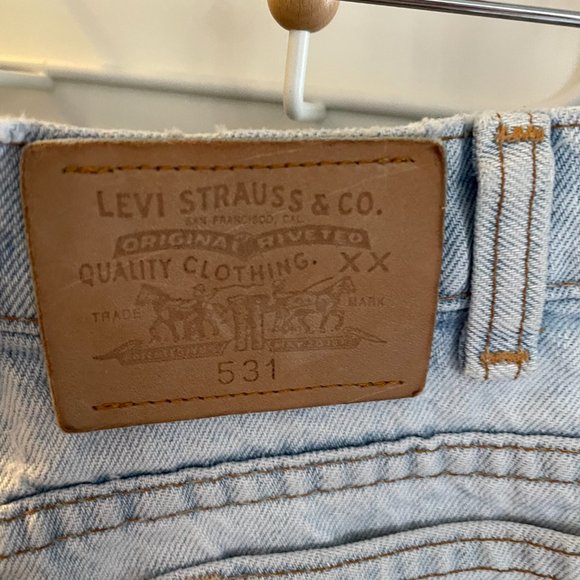 Levis Vintage 531 Made in Canada Jeans leather patch blue denim 90s 80 70 unisex - Picture 8 of 16